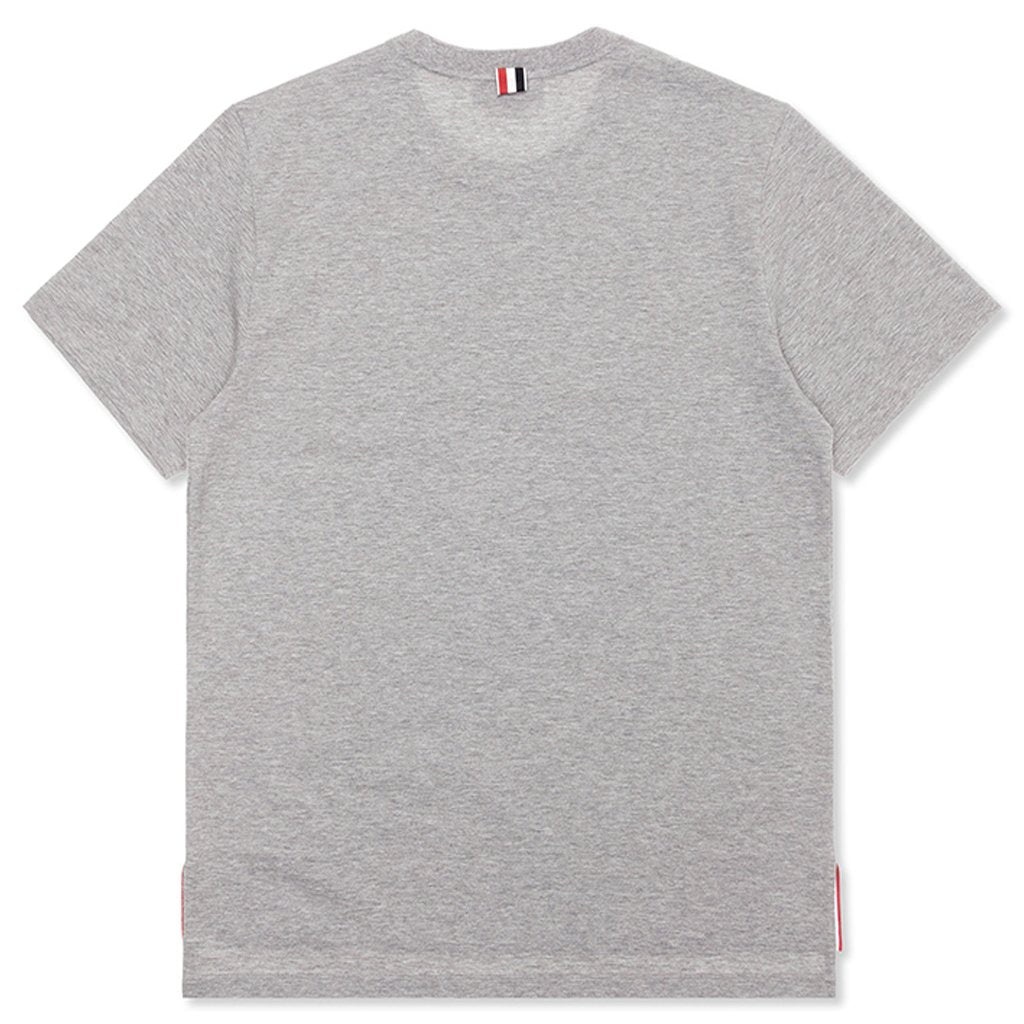 THOM BROWNE RELAXED FIT S/S TEE - LIGHT GREY - 2