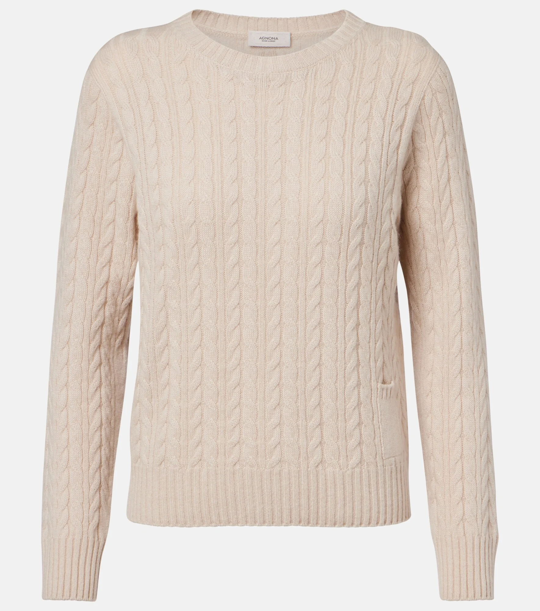 Cable-knit cashmere sweater - 1