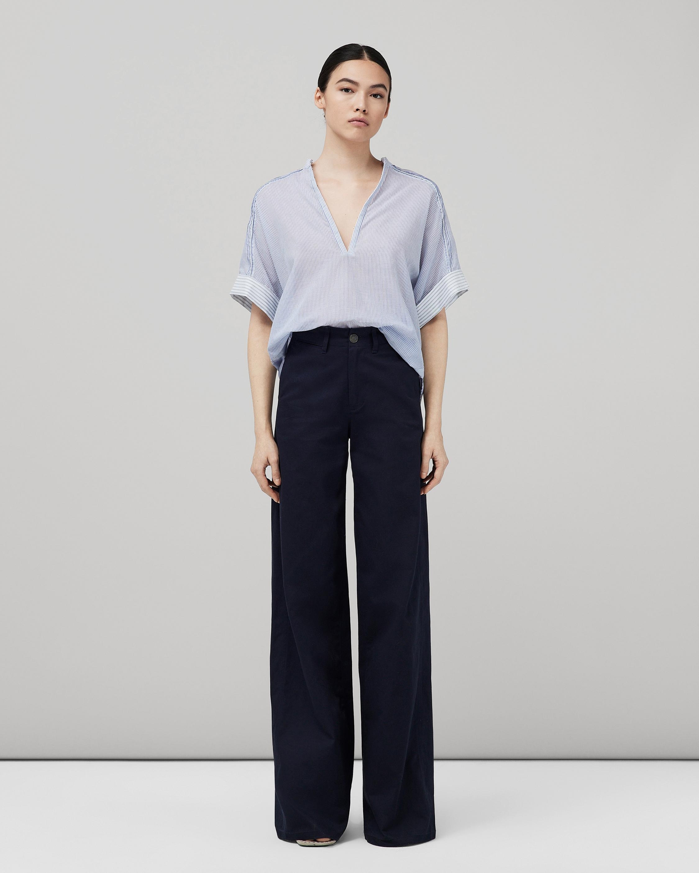 Sofie Wide Leg Cotton Chino
Relaxed Fit Pant - 6