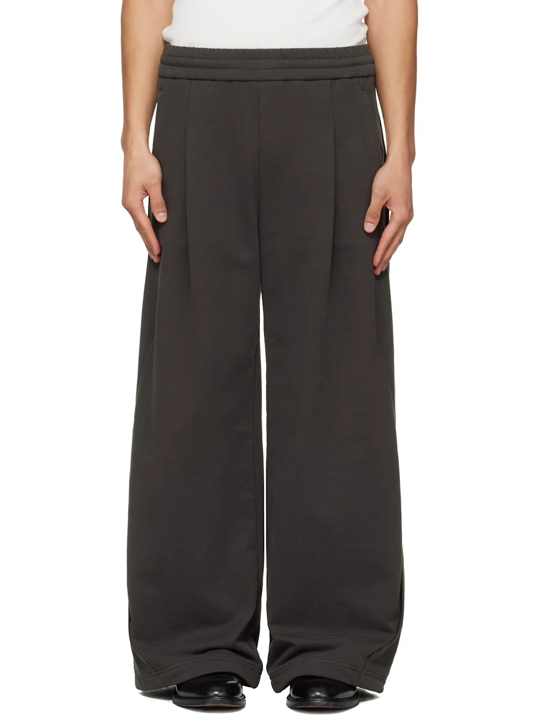 Gray Interweaved Sweatpants - 1
