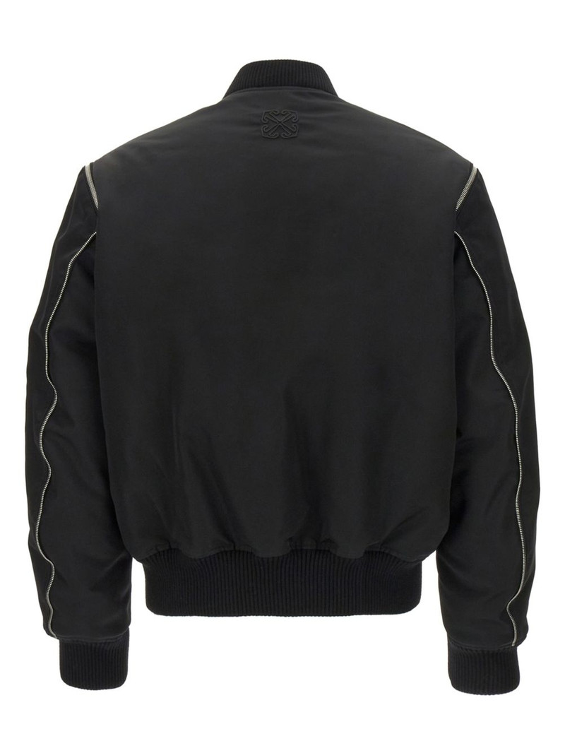 Off-White zip-up bomber jacket outlook
