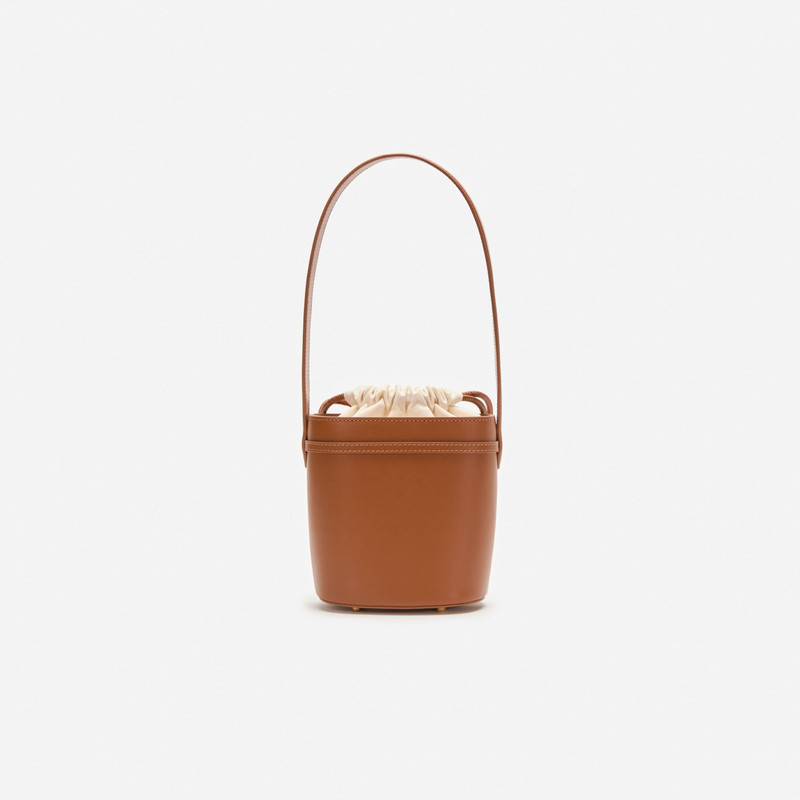 Brown Leather Shoulder Bow Bag 3
