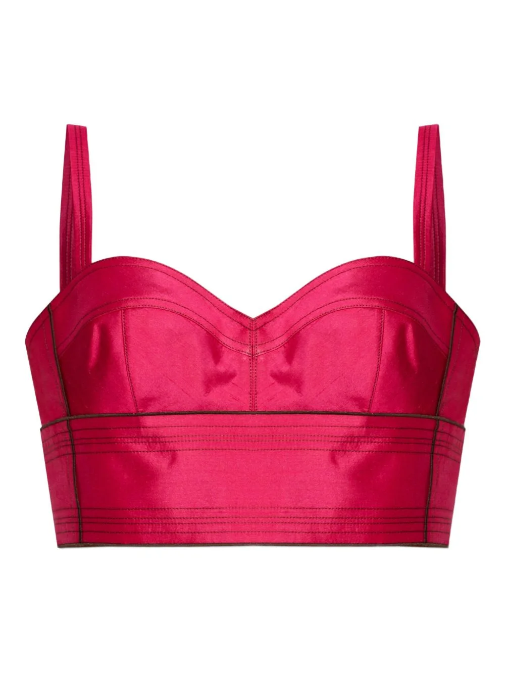 silk cropped top - 1