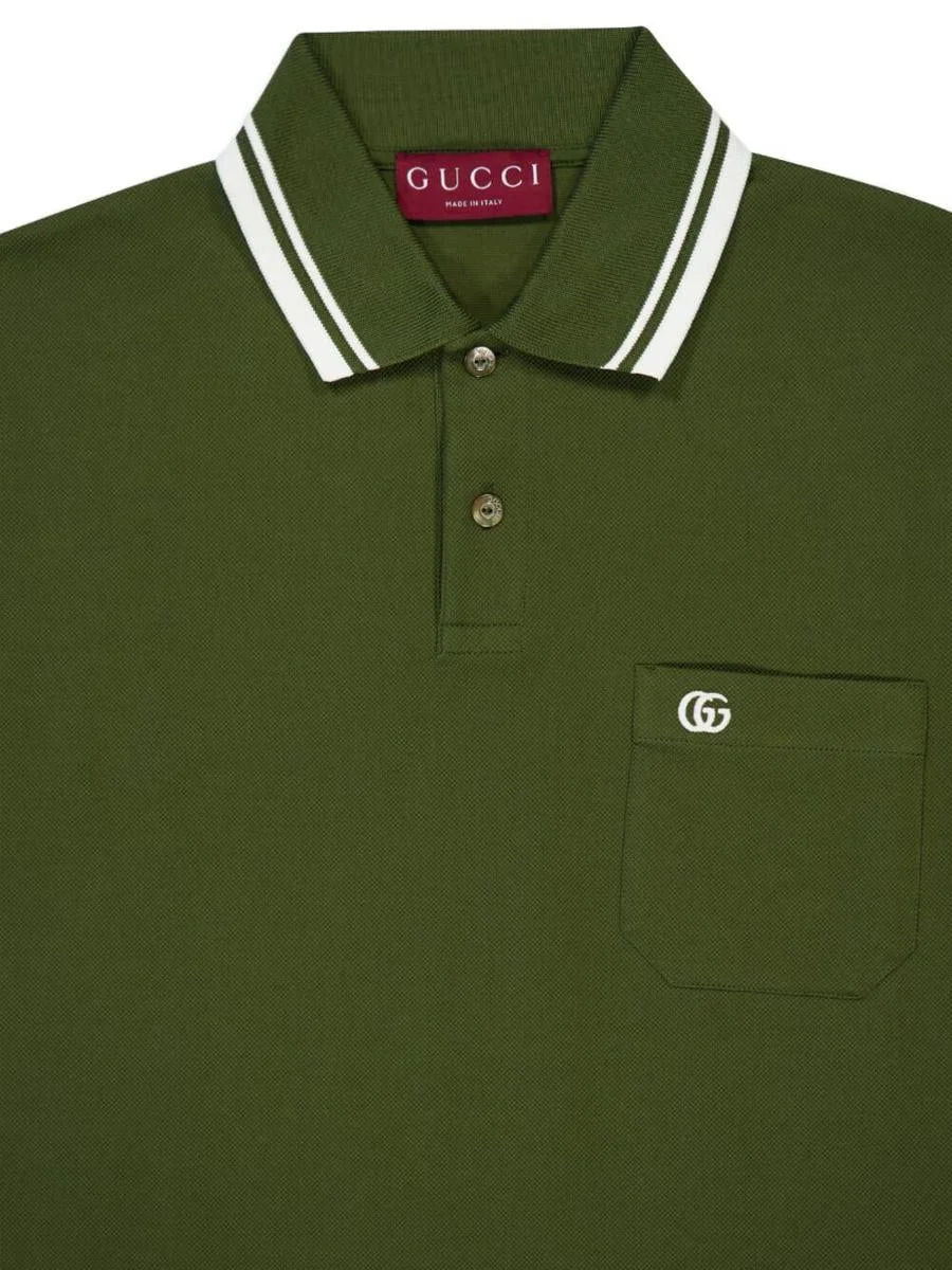 Gucci Logo Cotton Polo Shirt - 1