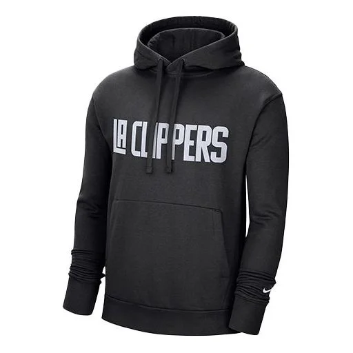 Nike Ce 로고 Nba 스포츠 인쇄 로스 앤젤레스 Clippers 후드 Pullover Fleece 검정 DC0807-010 - 1