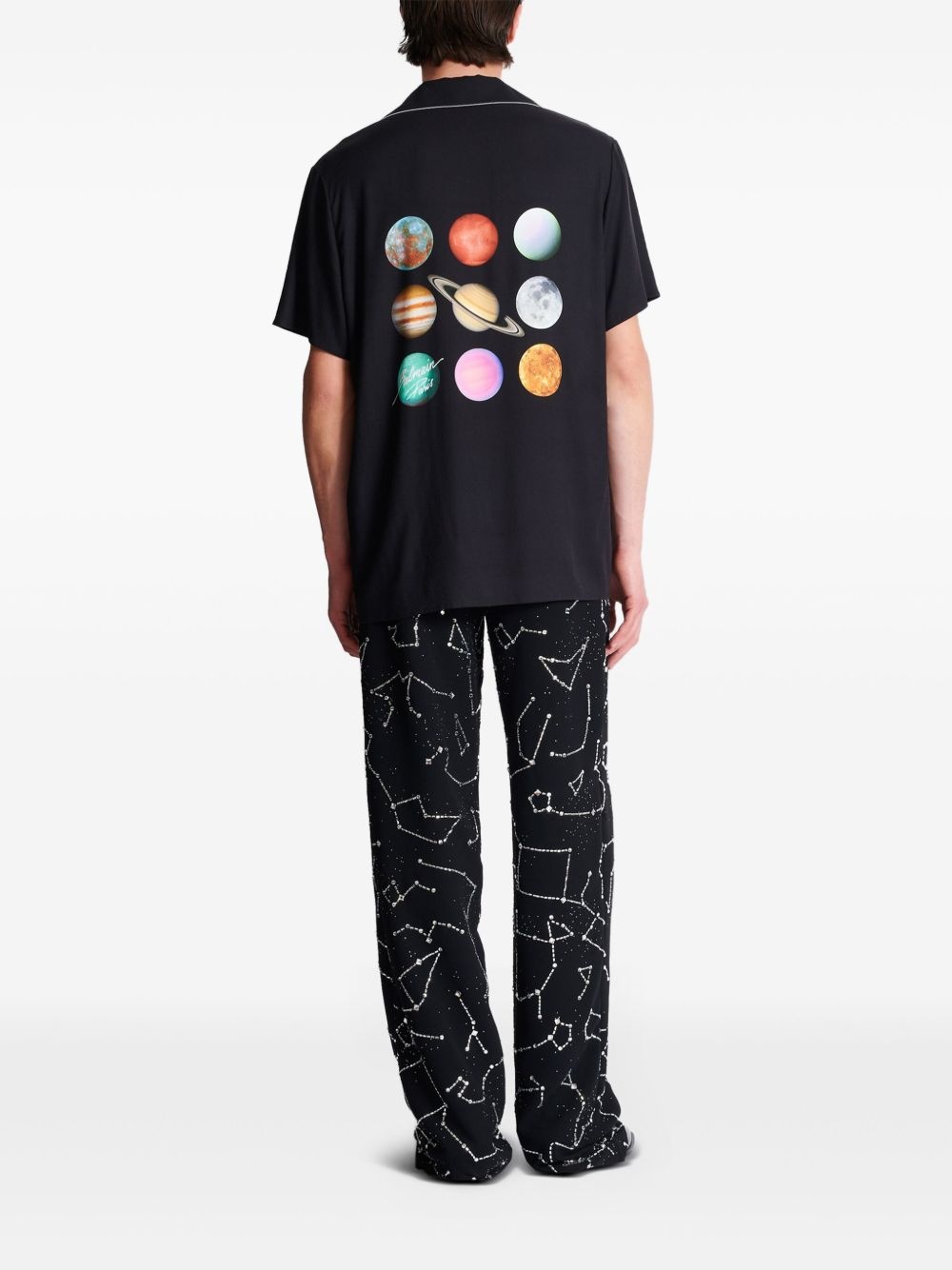 Planet-print shirt - 4