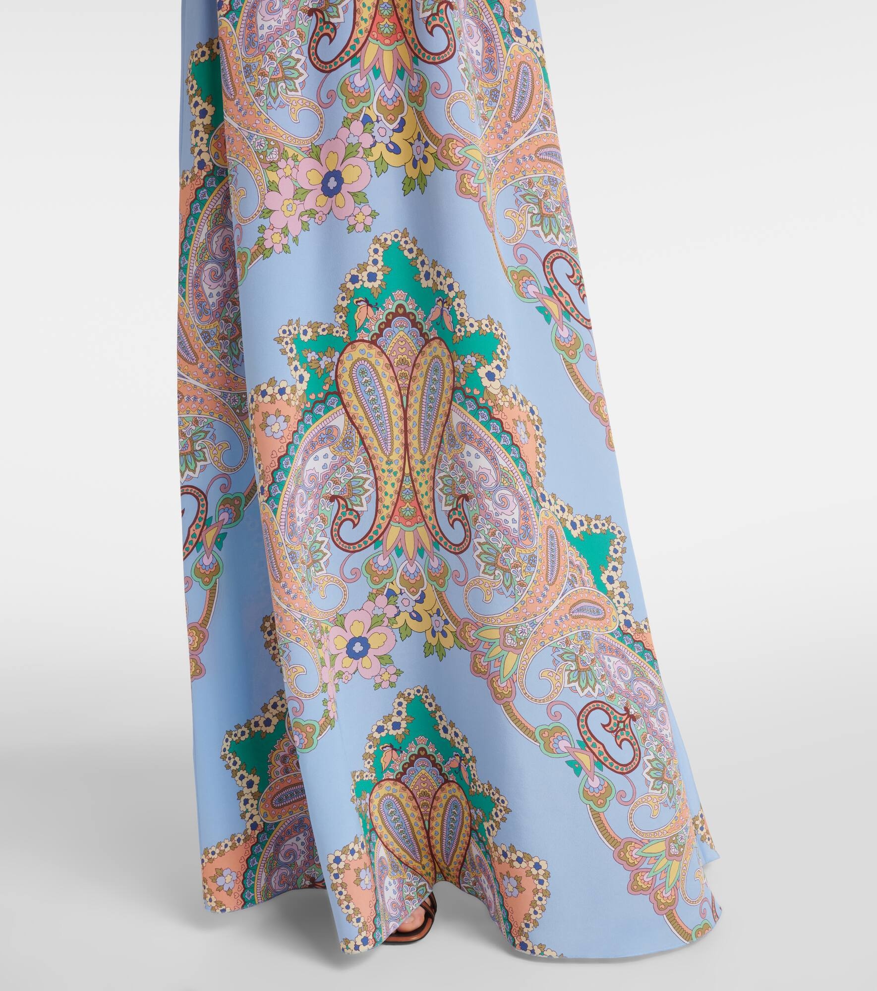 Paisley silk maxi dress - 6