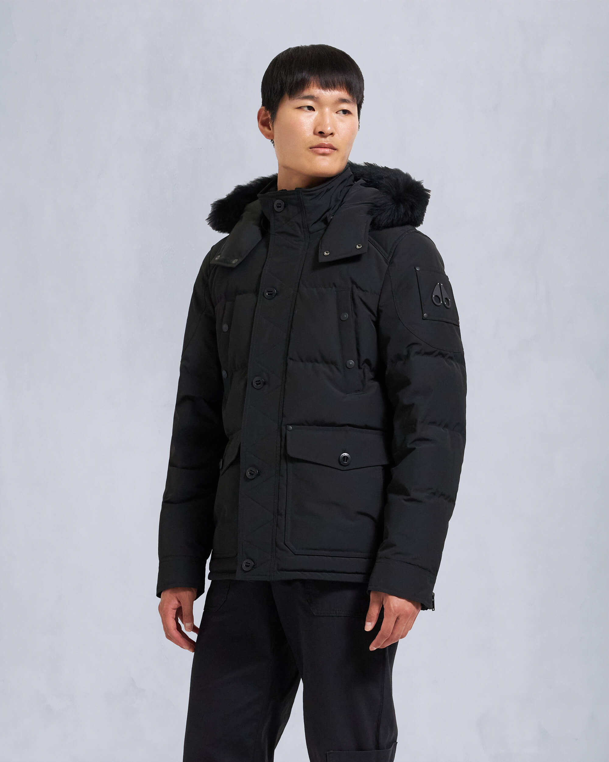 ONYX ROUND ISLAND SHEARLING DOWN JACKET - 3