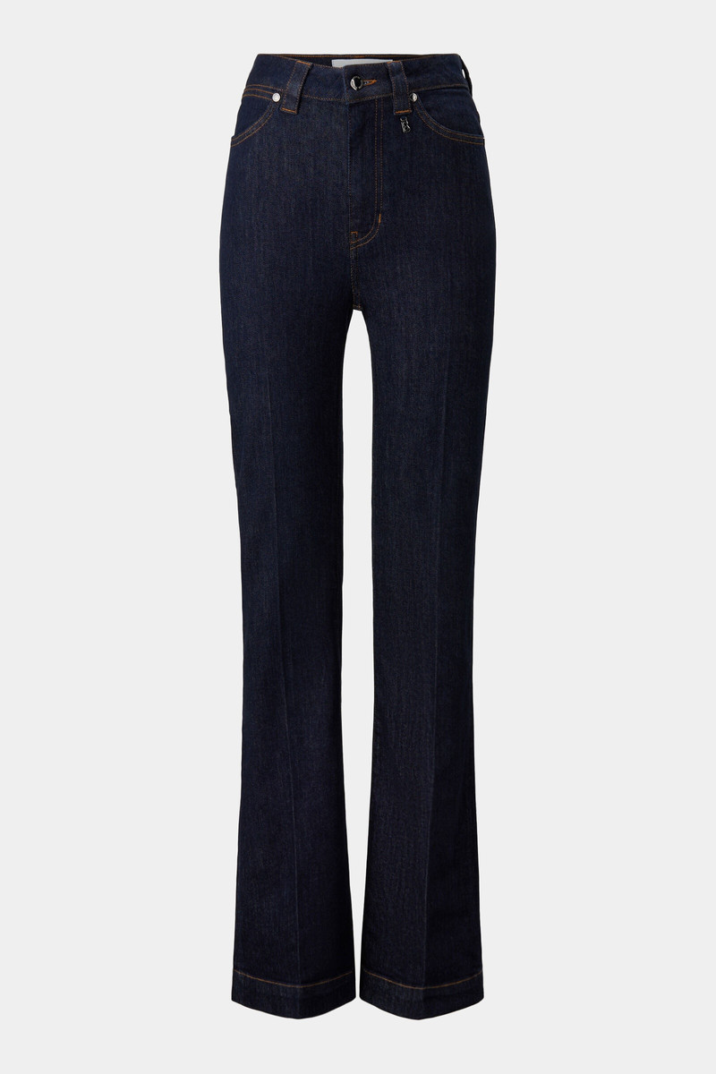 Flared fit jeans Devin in Dark Denim Blue 1