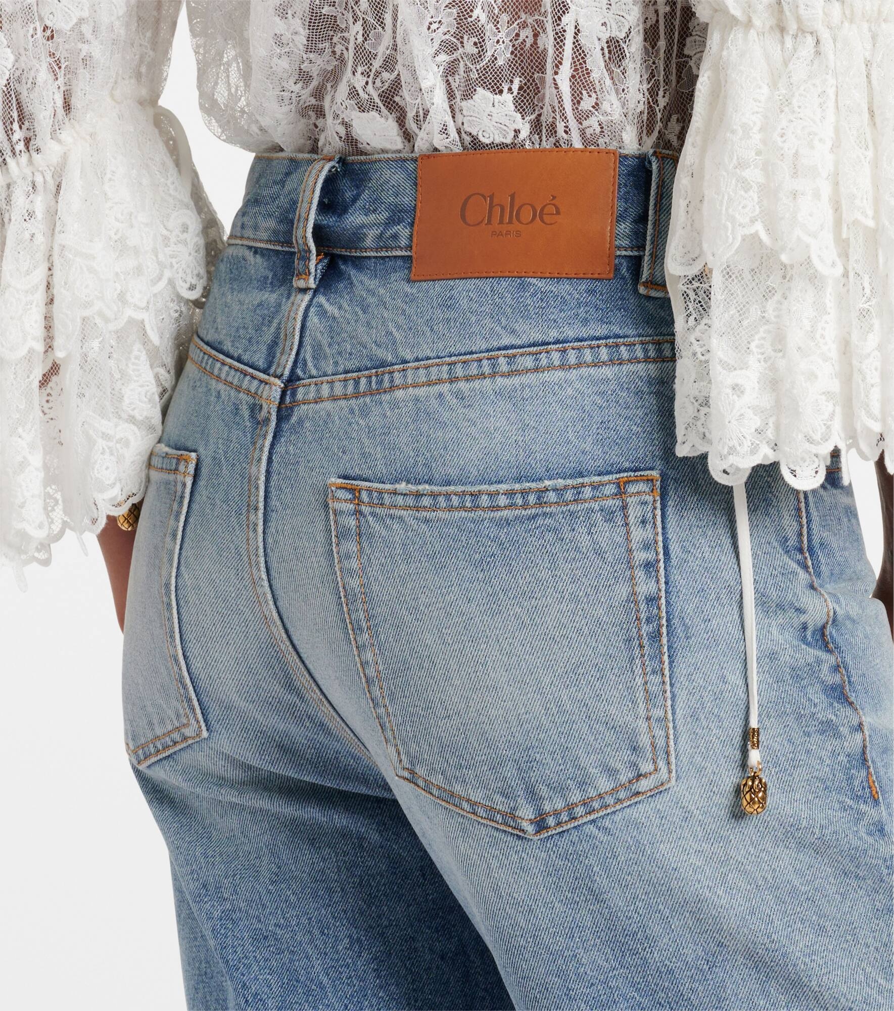 Patchwork flared jeans - 5