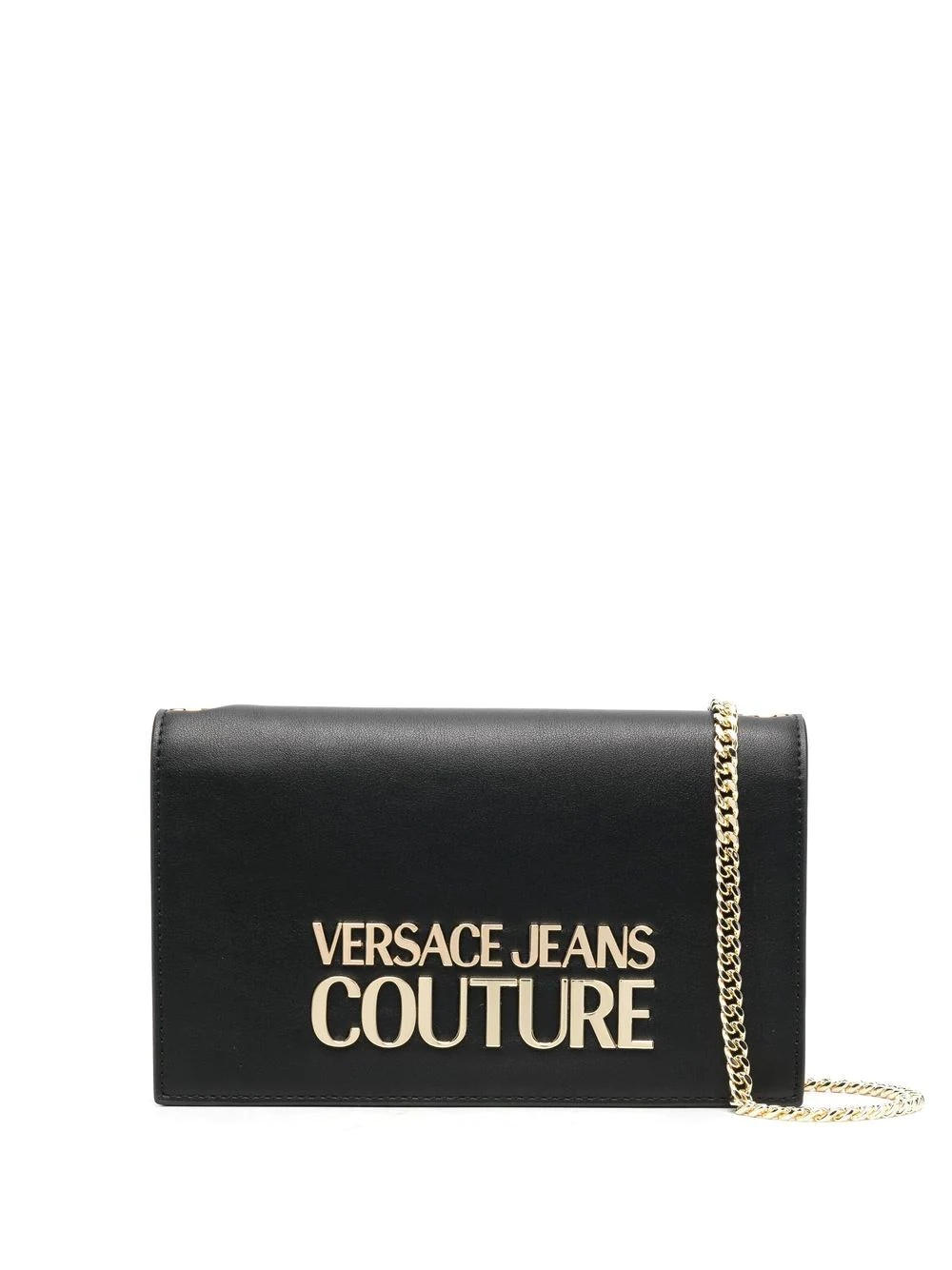 logo-lettering chain-detailing shoulder bag - 1