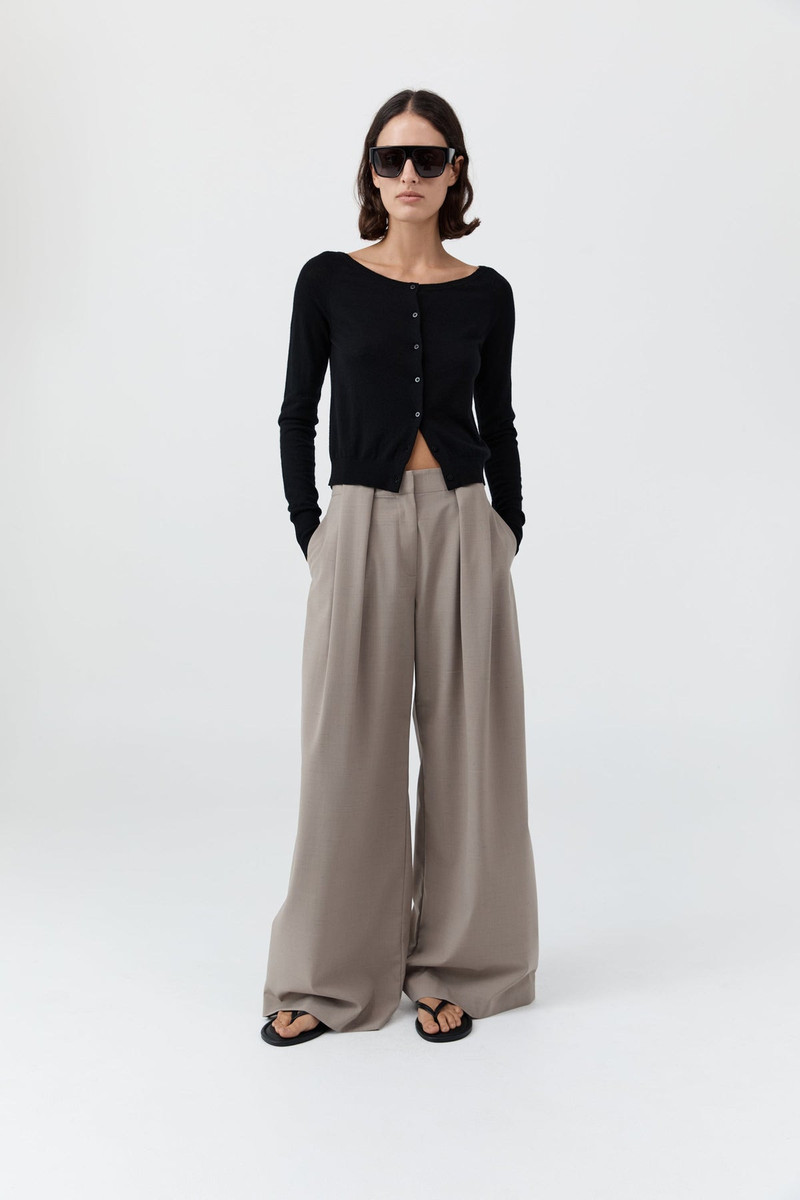 Merino Wool Ballet Cardigan - Black 3