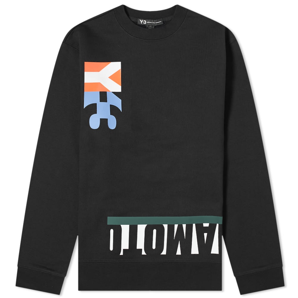 Y-3 Multi Cut Graphic Crew Sweat - 1