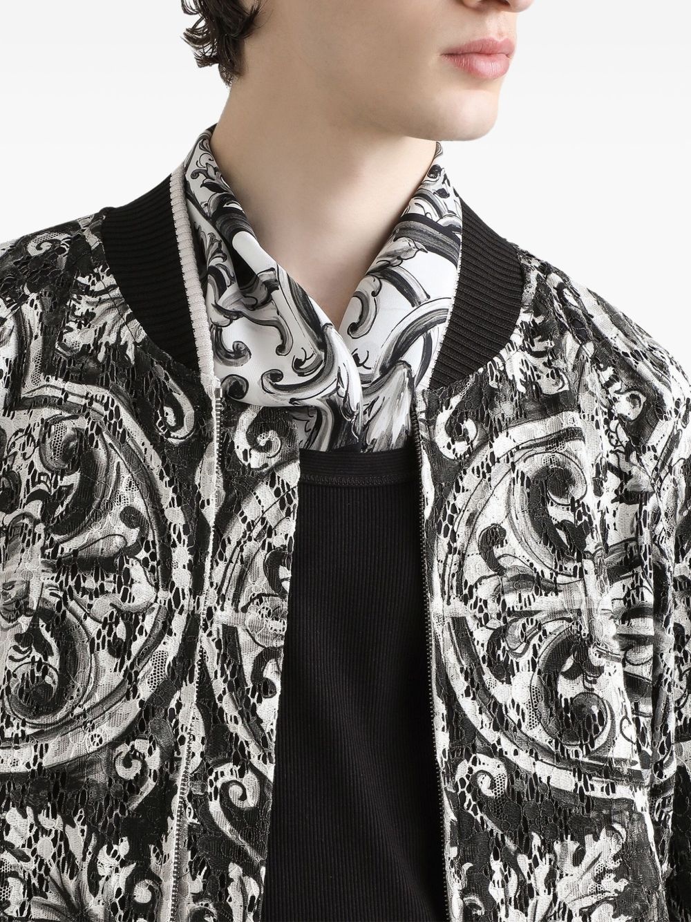 silk bomber jacket - 4