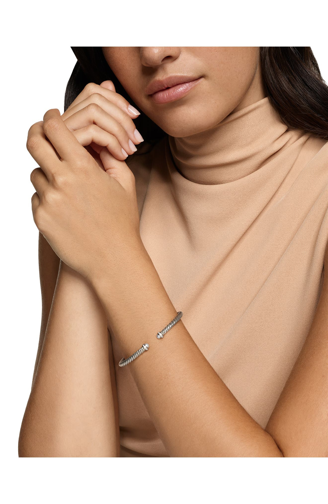 David Yurman Classic Cablespira® Bracelet, 4mm in Pearl at Nordstrom - 2