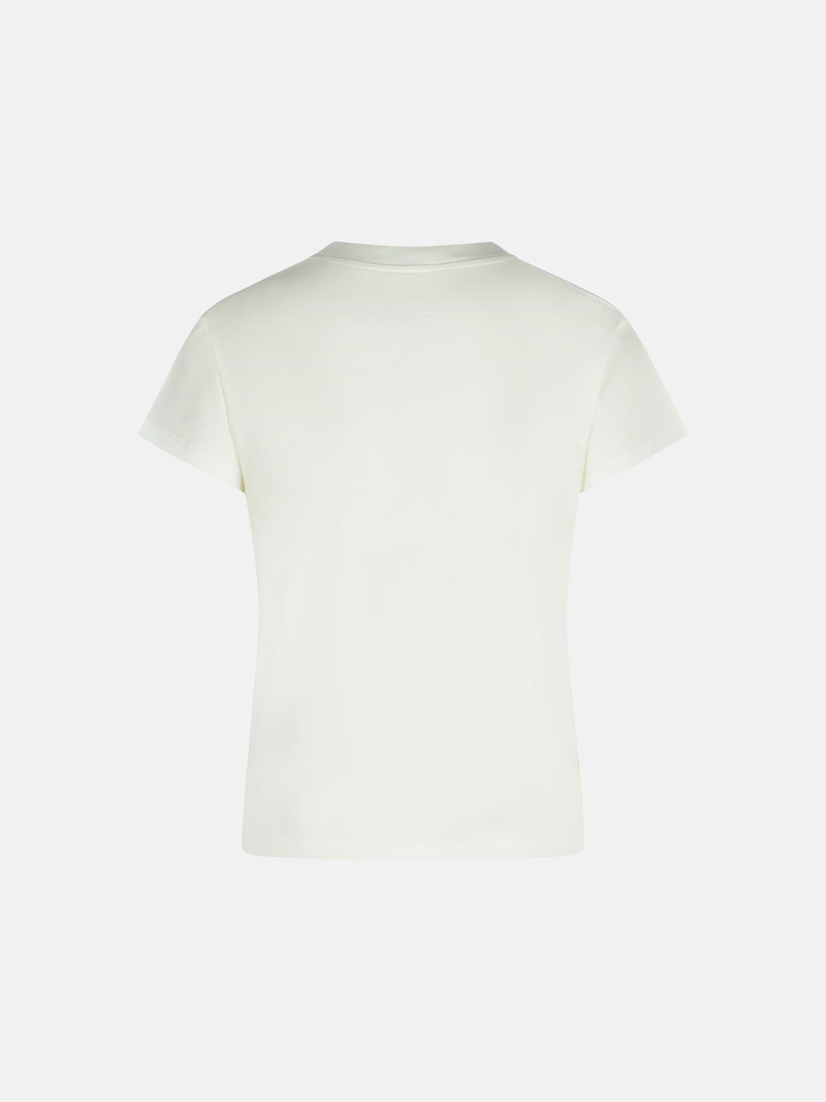 WHITE COTTON T-SHIRT - 3
