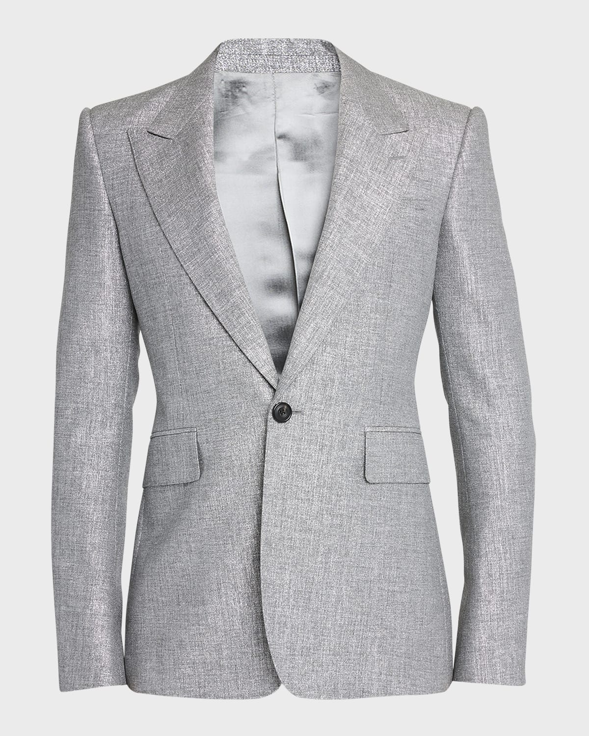 Men's Metallic Fitted Sport Coat - 1