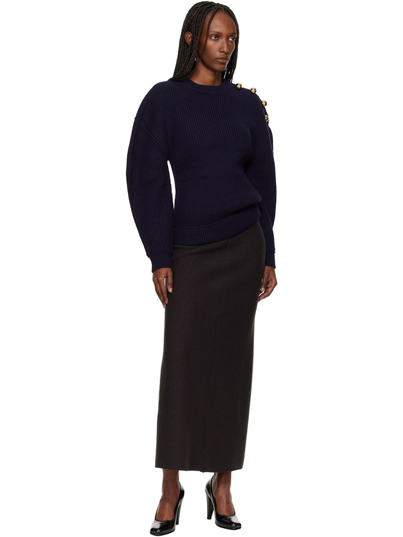 Lanvin Brown Pencil Maxi Skirt outlook