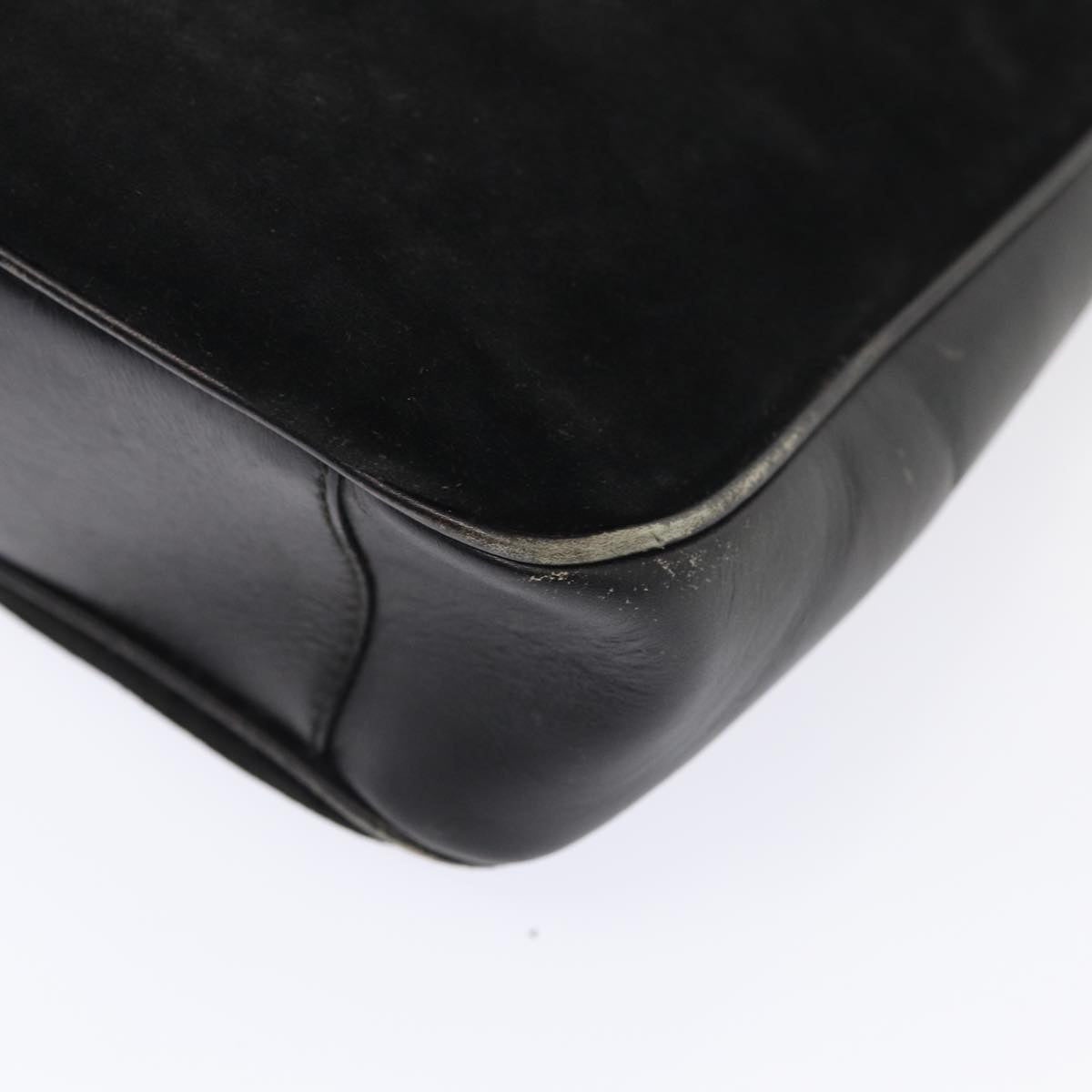 GUCCI Bamboo Hand Bag Suede Black Gold 001 1705 001 1705 - 11