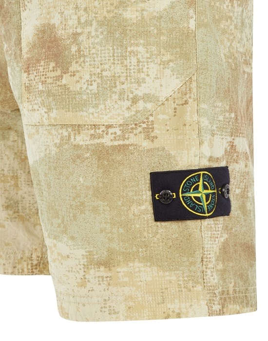 L20E1 DISSOLVING GRID CAMOUFLAGE ON ECONYL® REGENERATED NYLON ECRU - 3