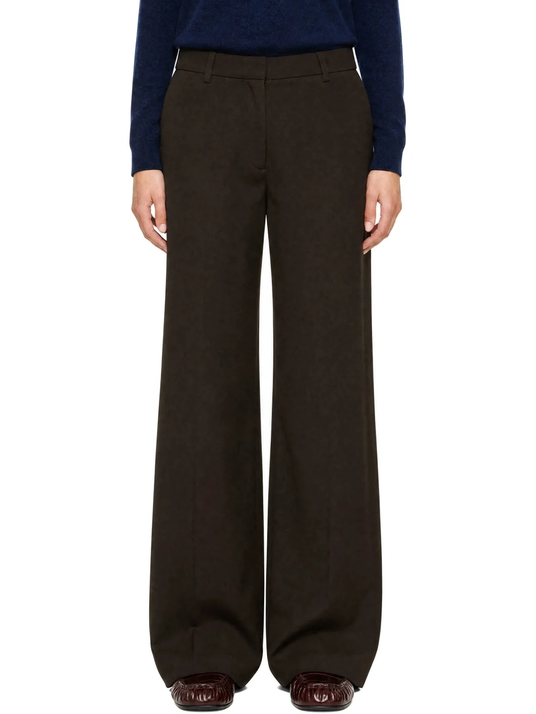 Brown Tailored Wool Trousers - 1