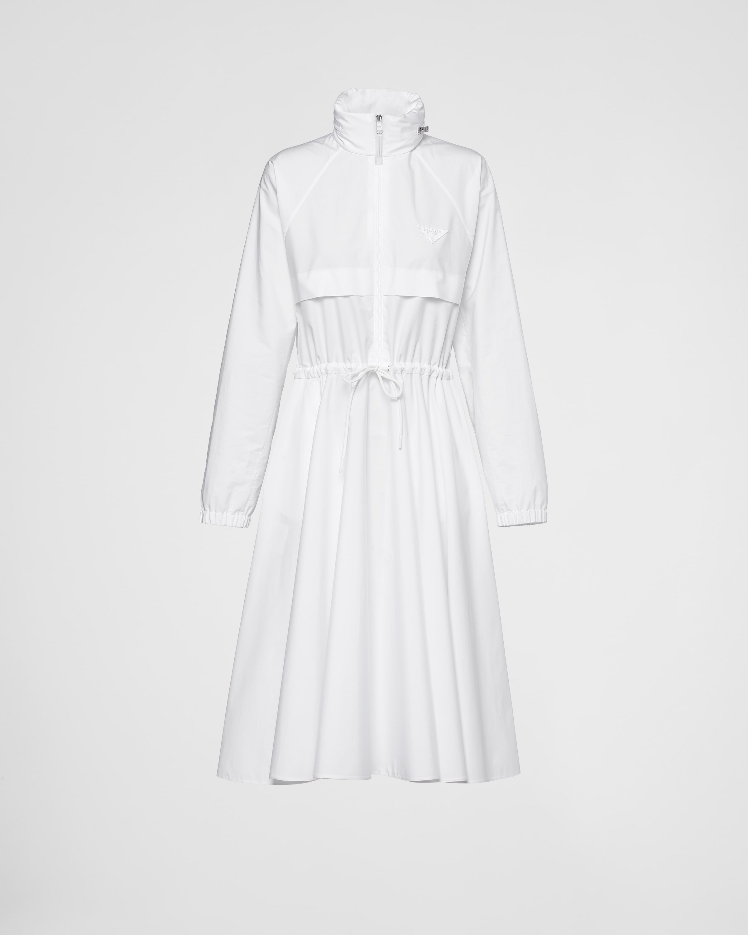 Hooded poplin dress - 1