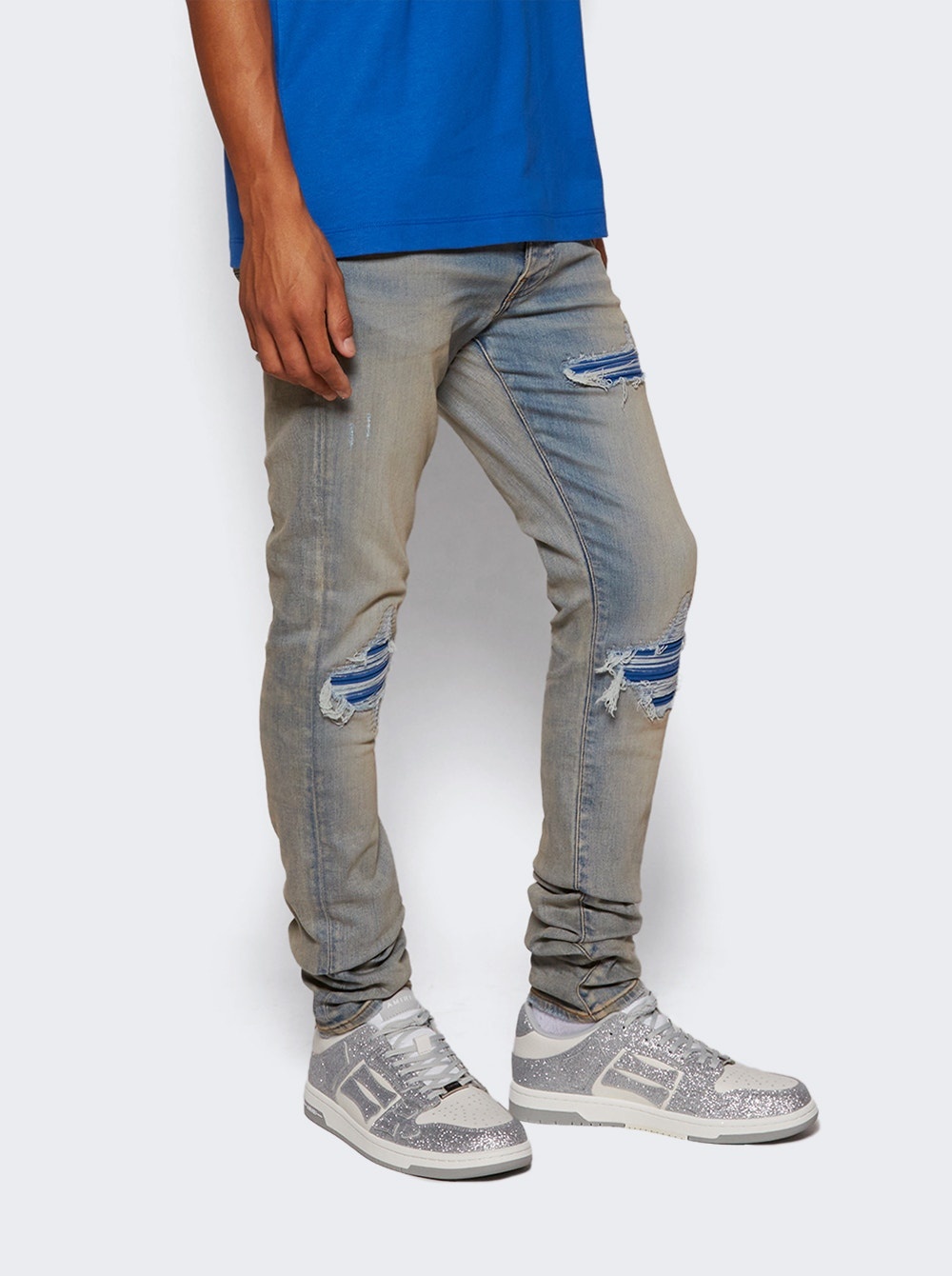 Shimmer Skel Top Low Sneaker White Silver - 2