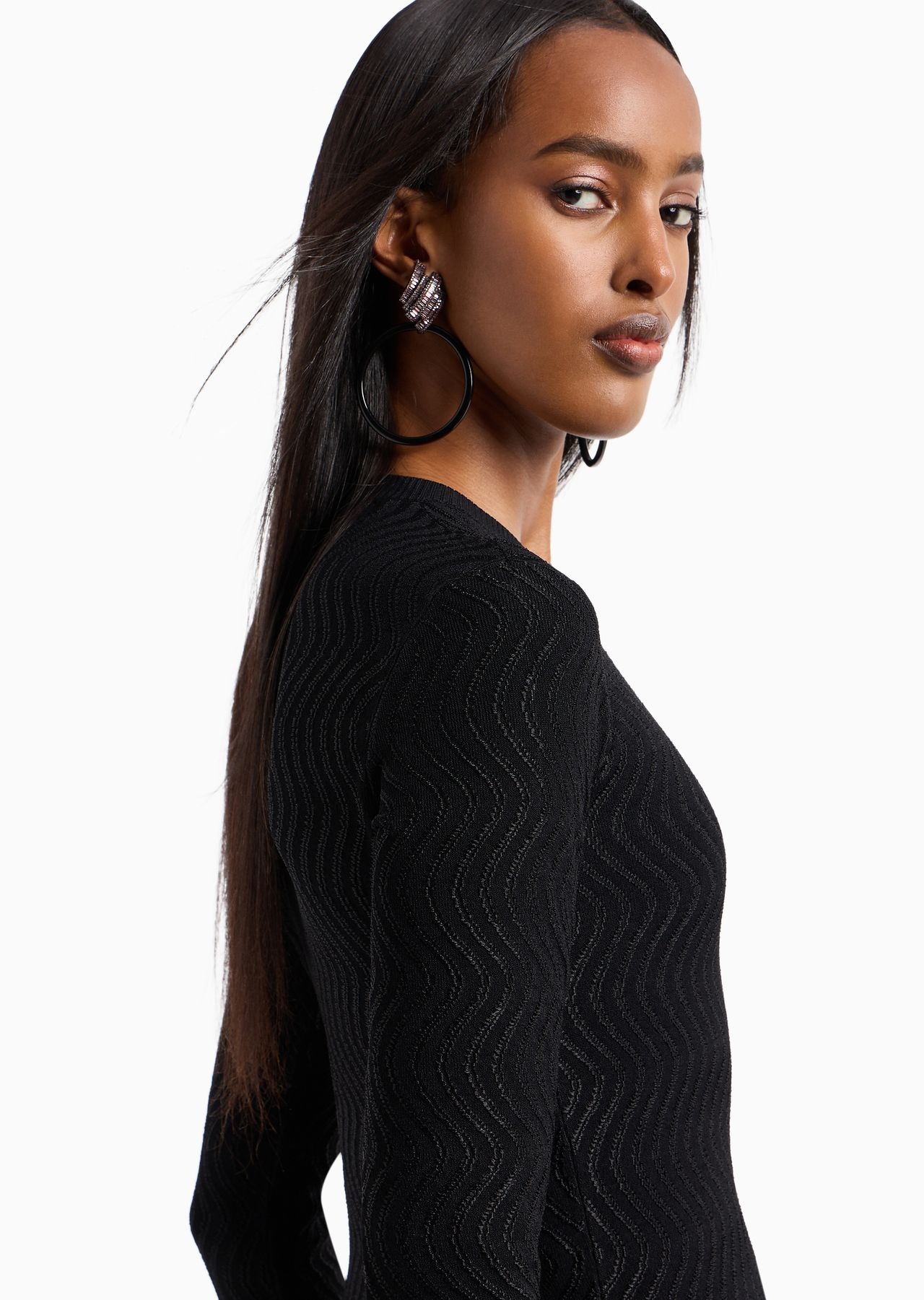 Crew-neck jumper in jacquard viscose - 9
