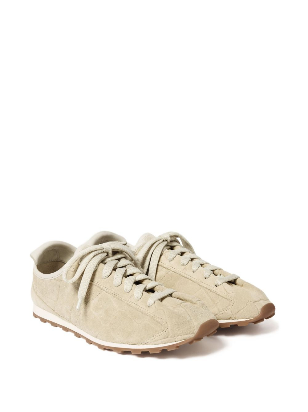 low-top suede sneakers - 2
