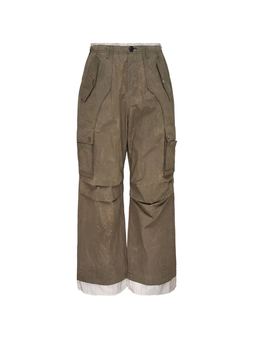 wide-leg cargo pants - 1