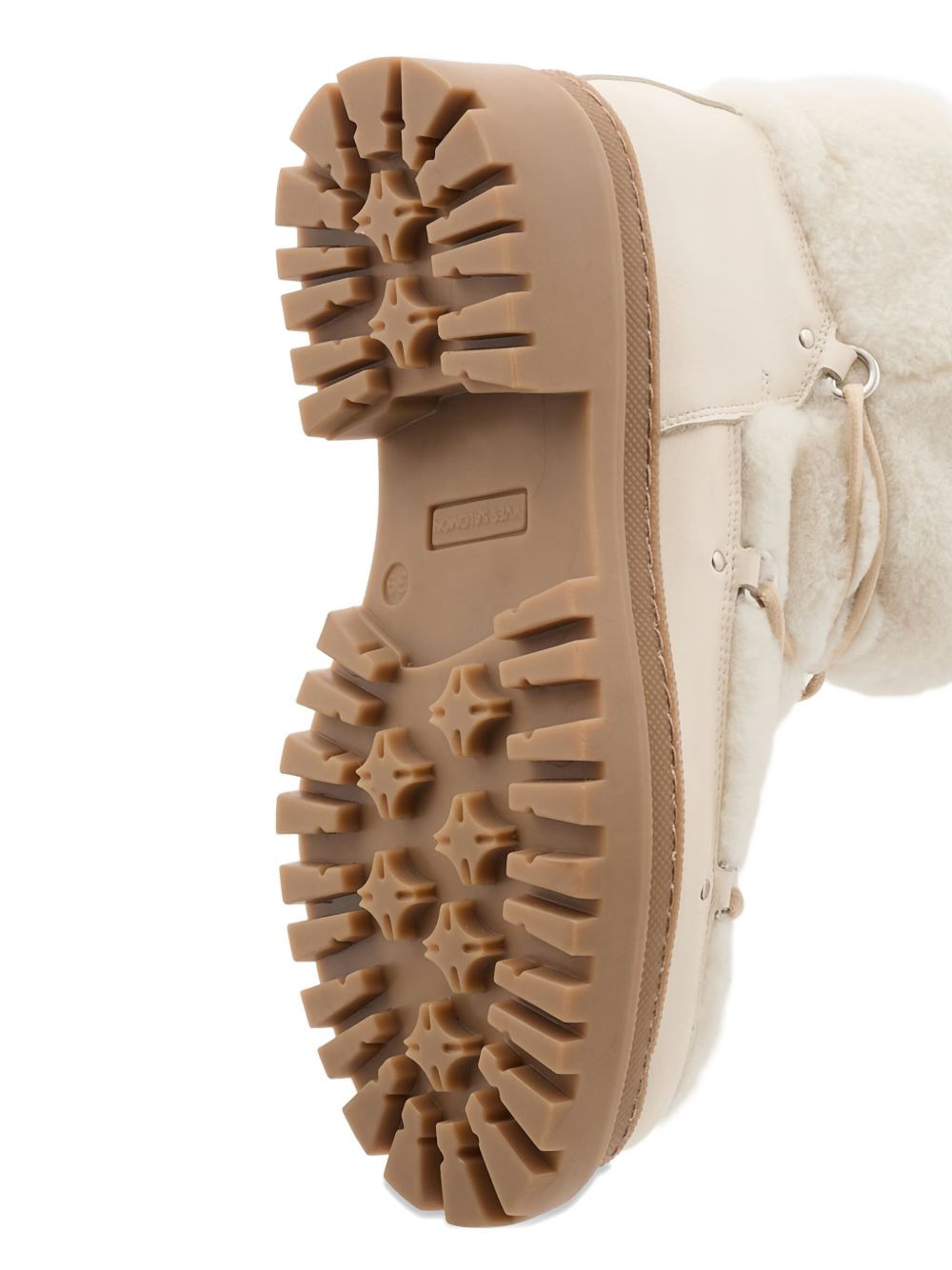 lace-up shearling boots - 4
