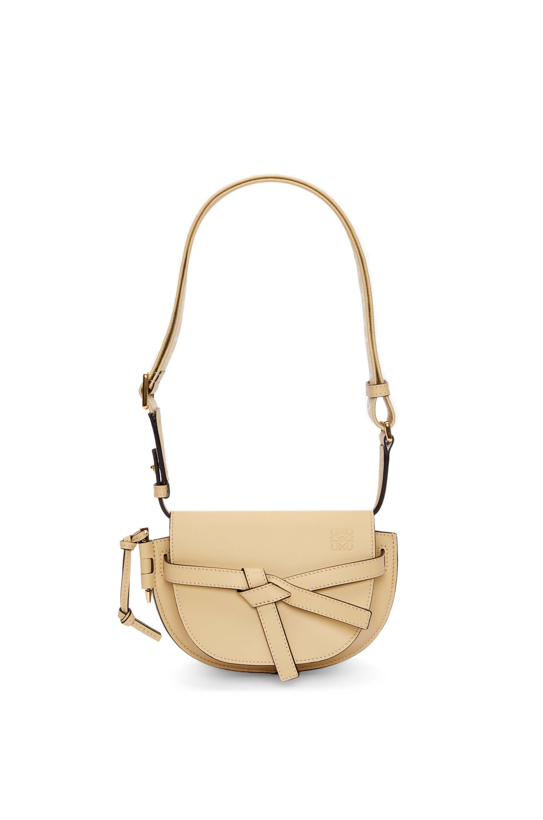 Mini Gate Dual bag in soft calfskin and jacquard - 6