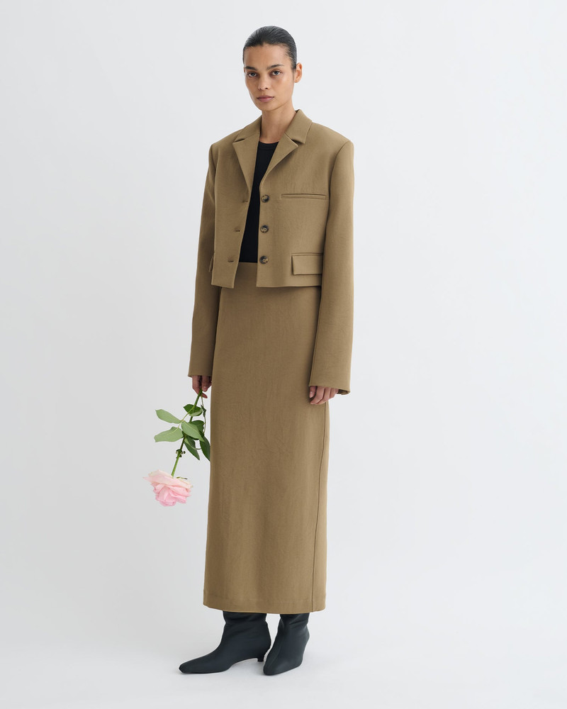 Nanushka Paper Jersey Midi Skirt outlook