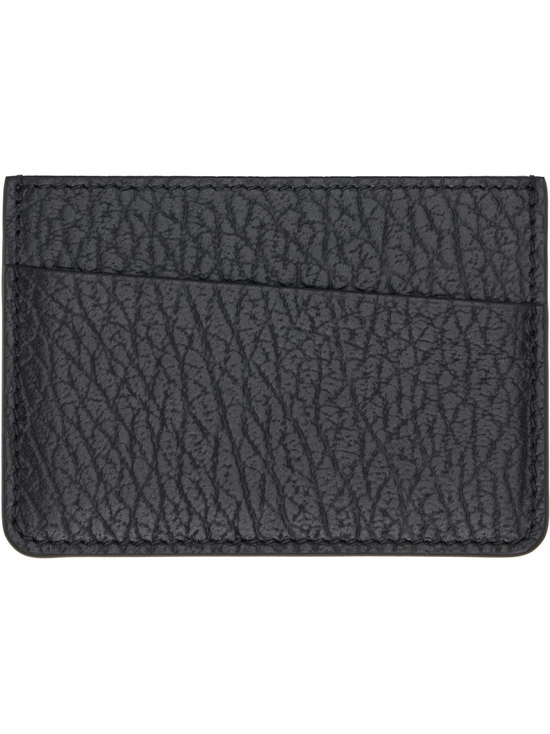 Maison Margiela Black Pebble Grained Card Holder outlook