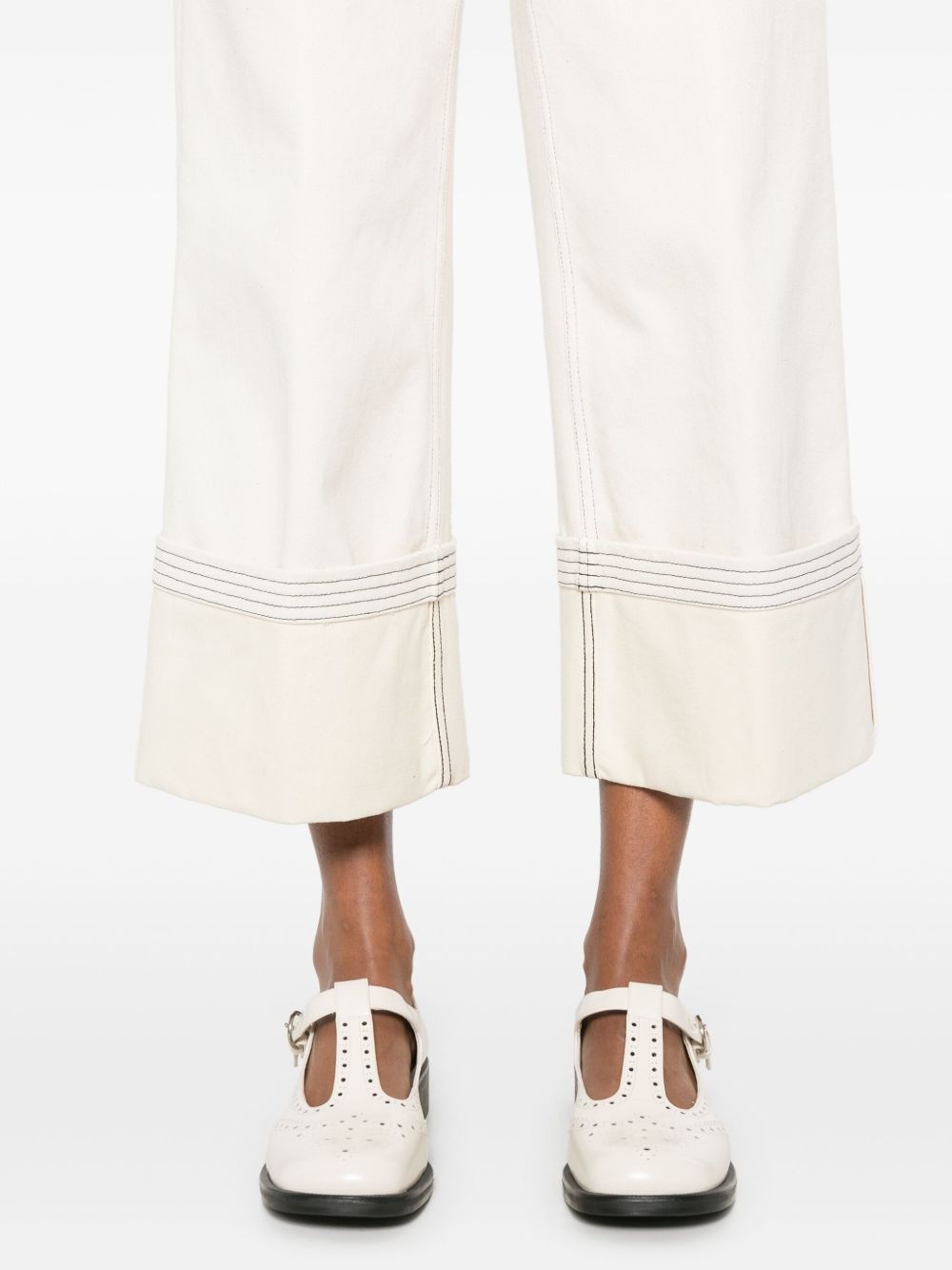 belted wide-leg jeans - 5