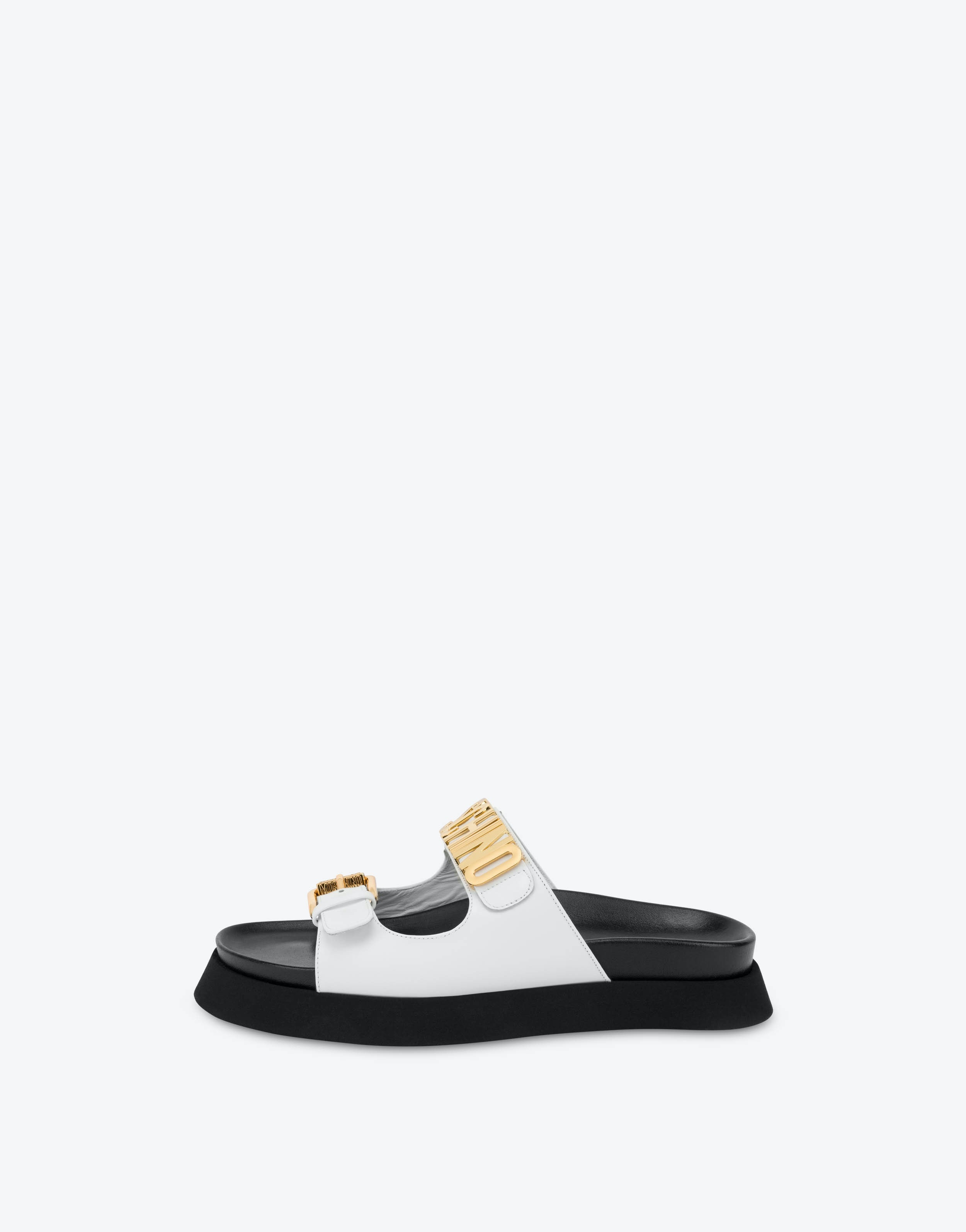 LETTERING LOGO CALFSKIN SANDALS - 2