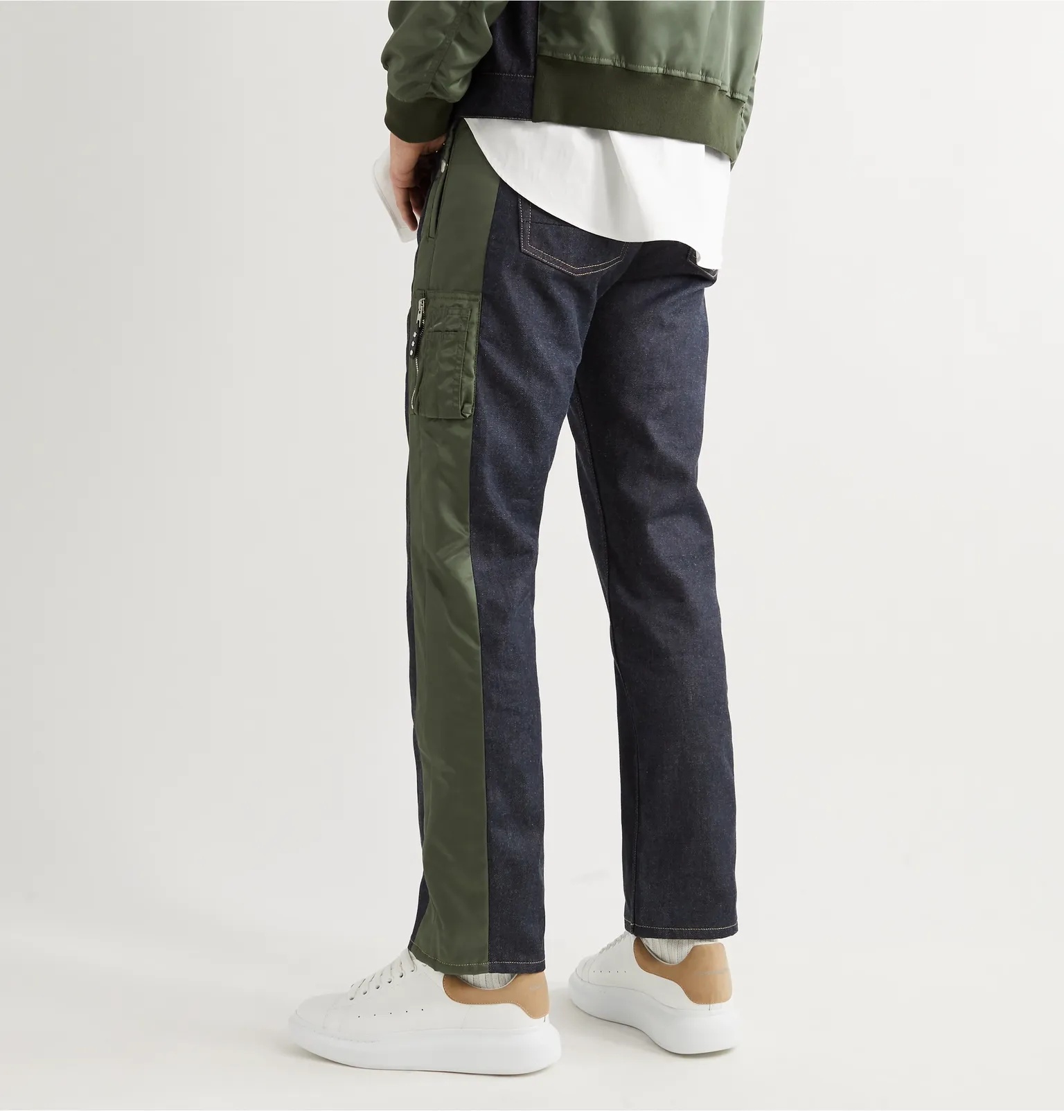 Panelled Padded Shell and Denim Jeans - 4