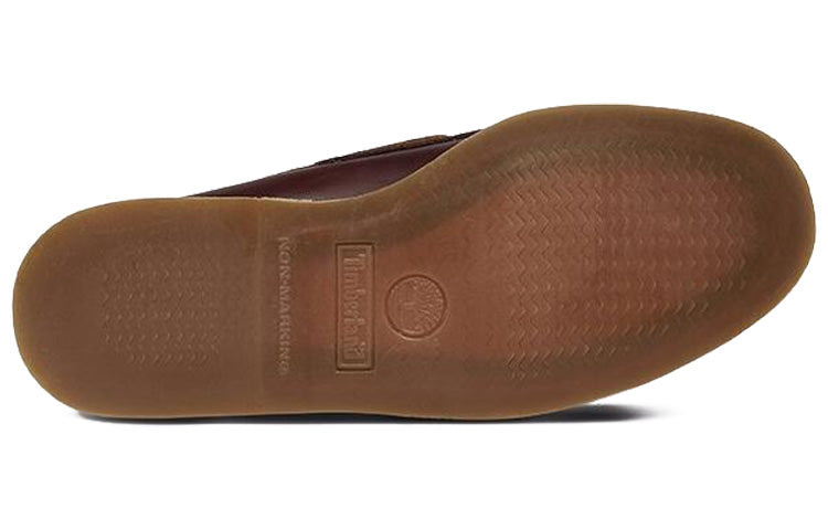 Timberland Leather Handmade Boat Shoes Brown 25077 - 4