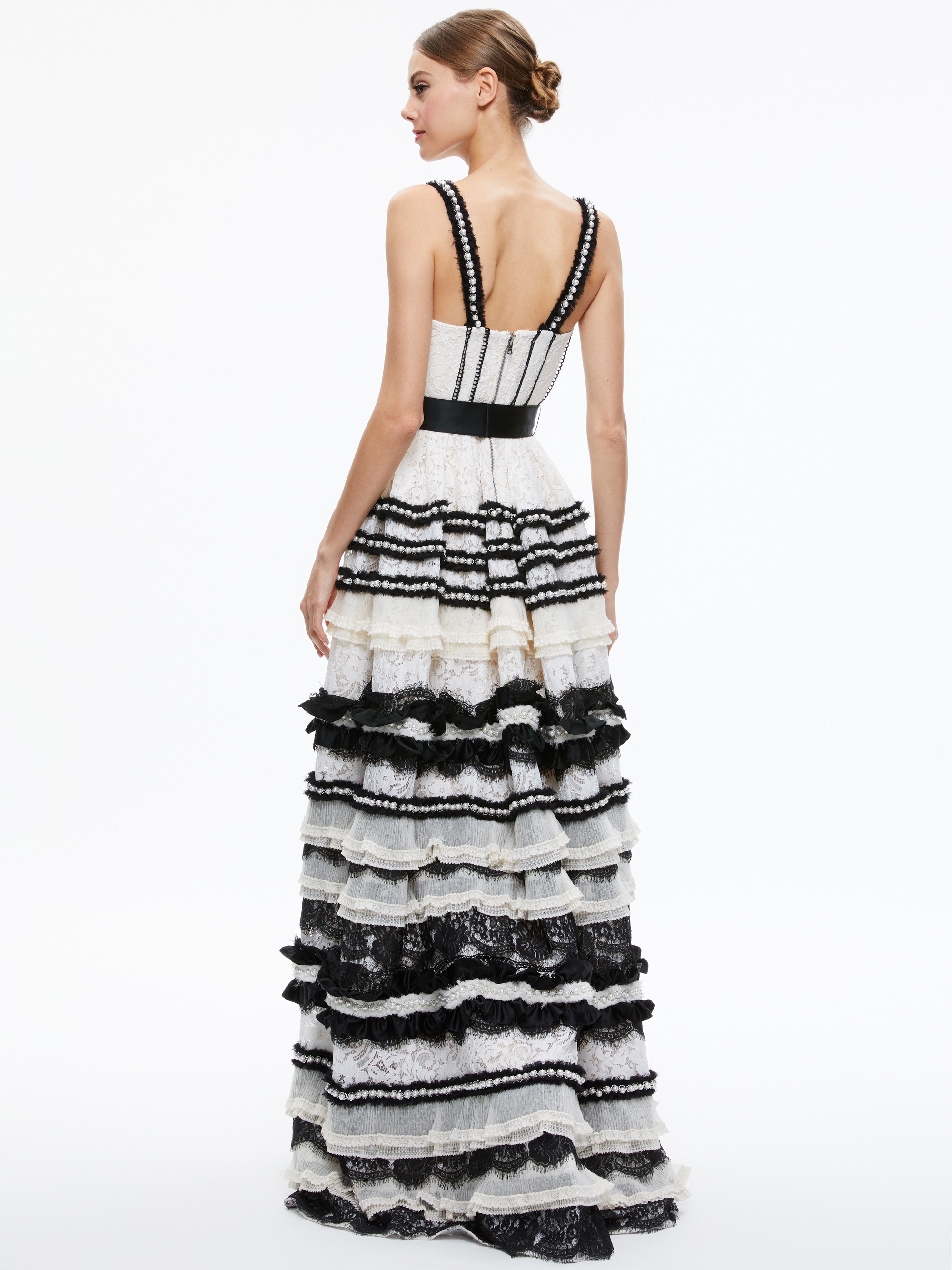 DENITA BUSTIER RUFFLE GOWN - 2