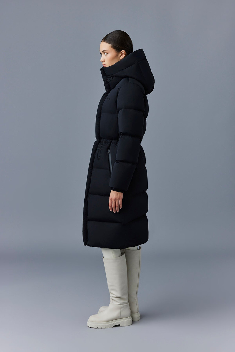 ISHANI-CITY Long down quilted coat with hood 3