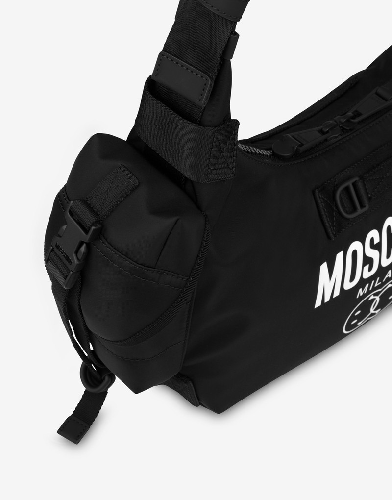 DOUBLE SMILEY® LOGO NYLON HOBO BAG 4