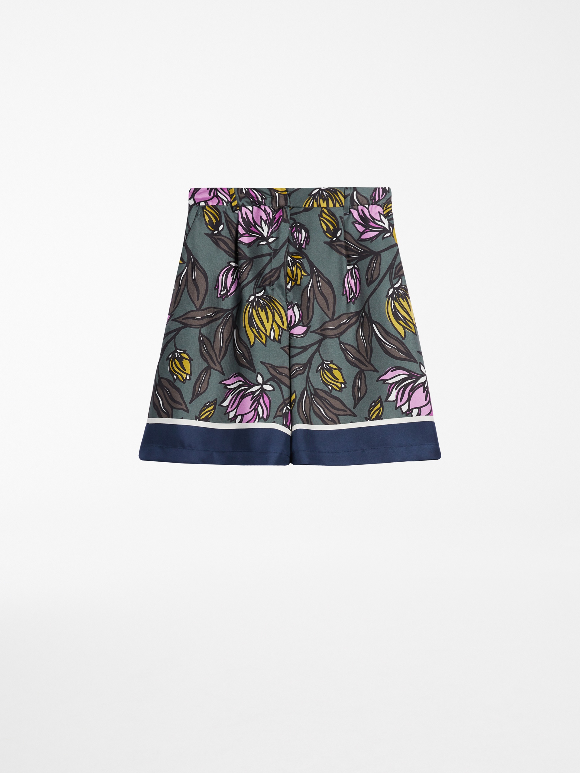TIMES Printed silk shorts - 1