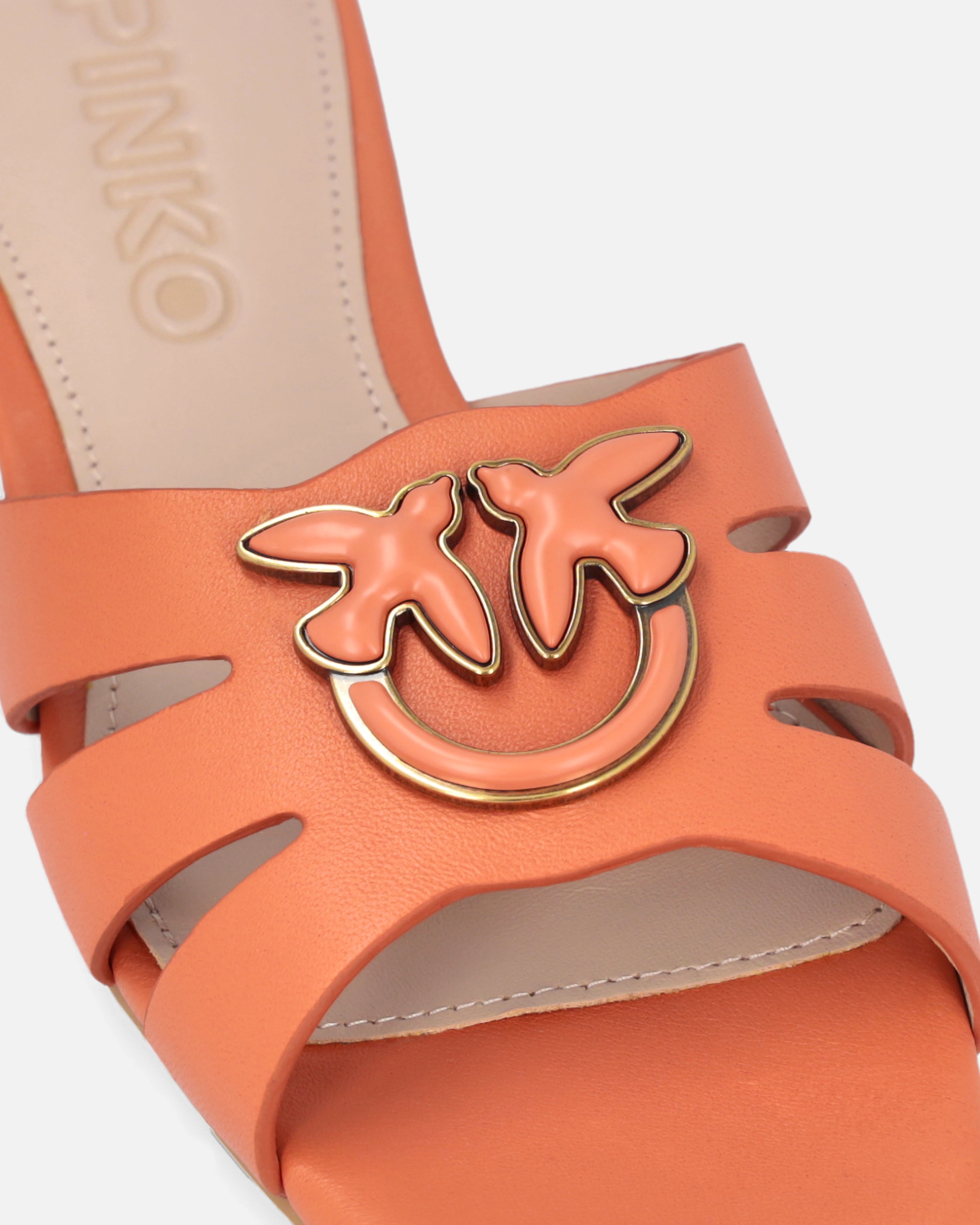 NAPPA LEATHER SLIP-ONS WITH BIRD LOGO - 4