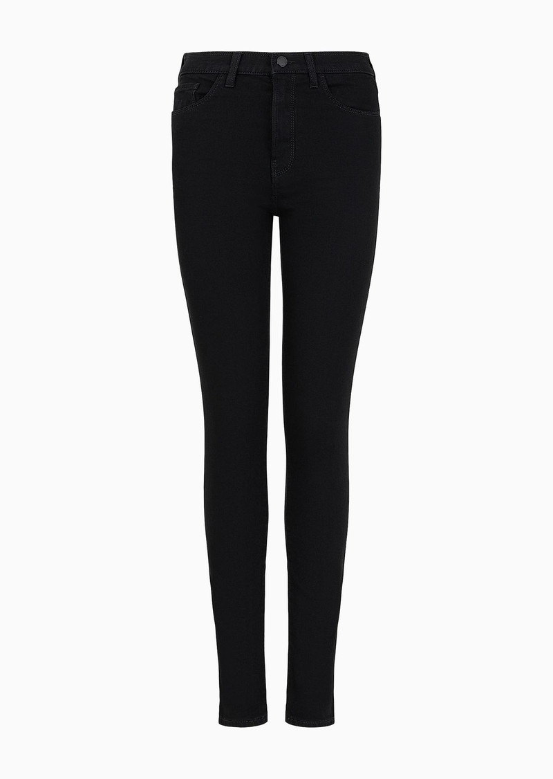 J20 High-rise super-skinny leg trousers in garment-dyed fabric 1