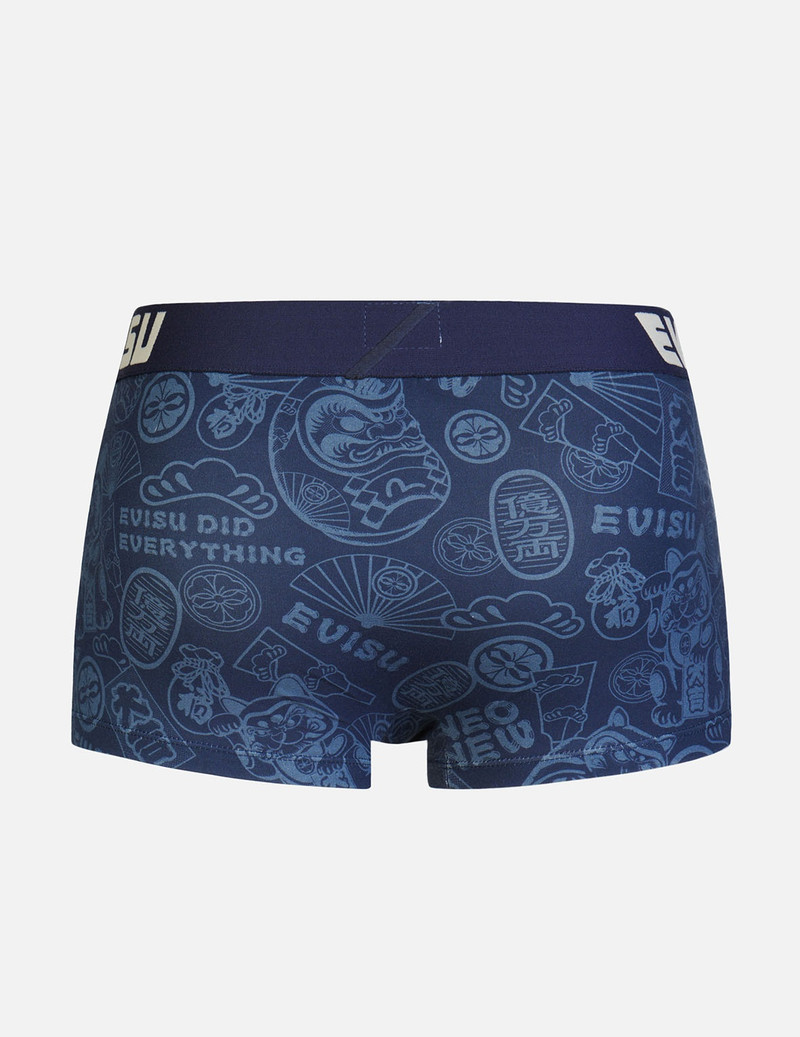 TWO-PACK ALLOVER EVISU SQUAD PRINT TRUNKS 6