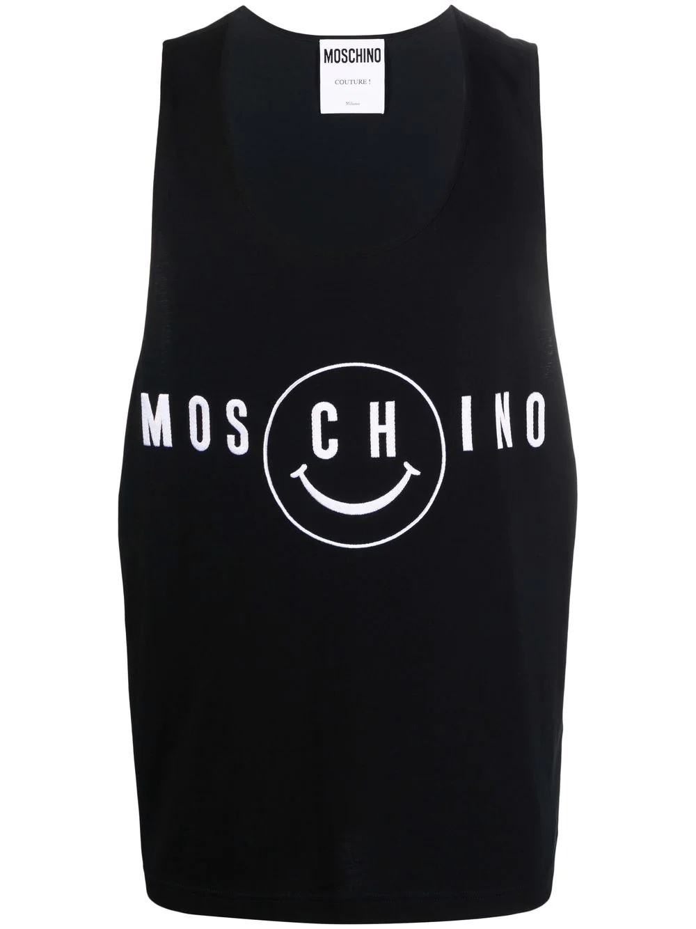 logo-print vest top - 1