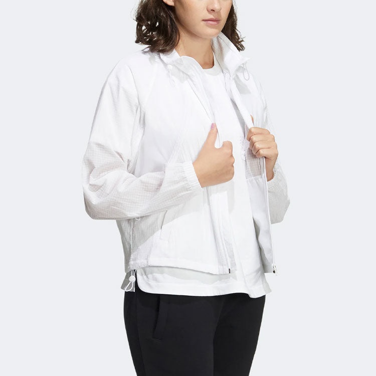 (WMNS) adidas Neo Mar Windbreaker Jackets 'White' HF7287 - 4