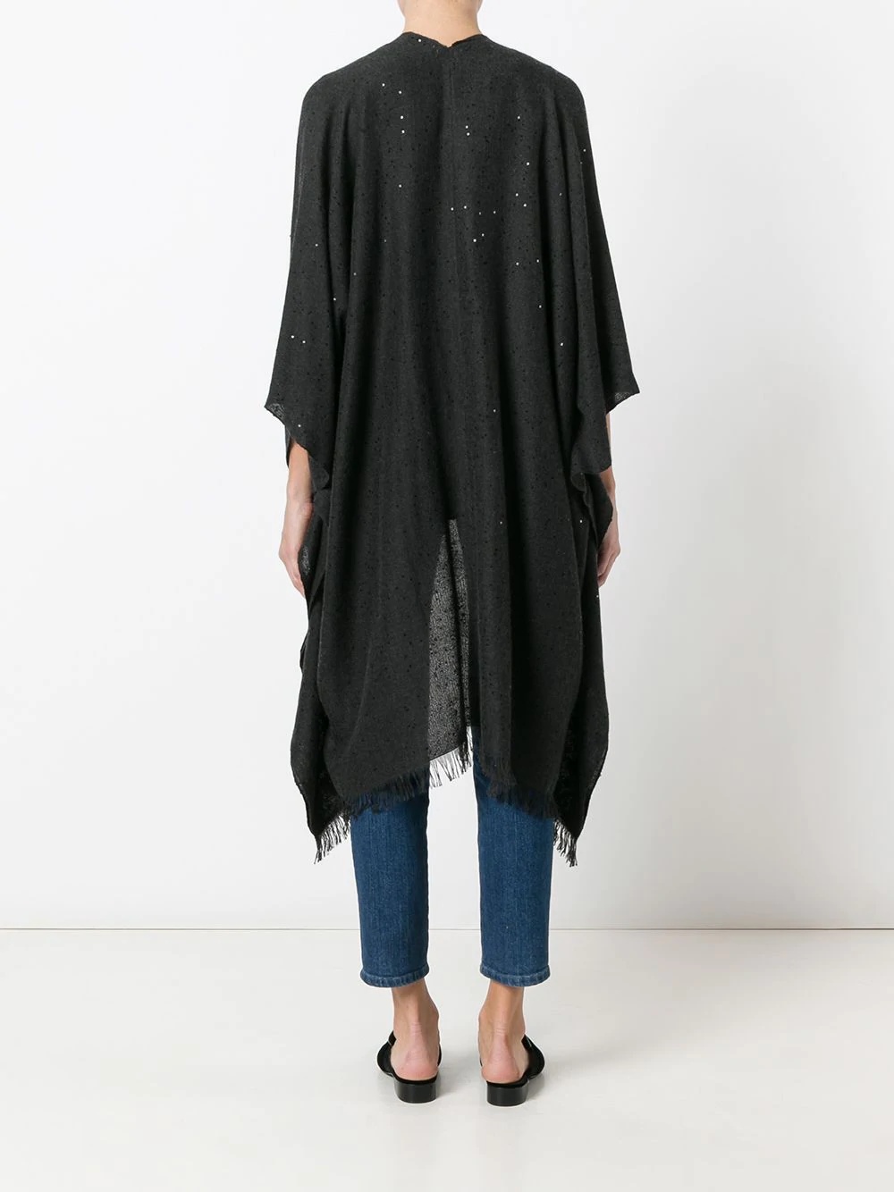 knitted sequin cape - 4