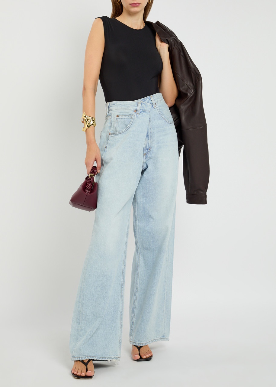 Agolde Vana Fold-effect Wide-leg Jeans - 4