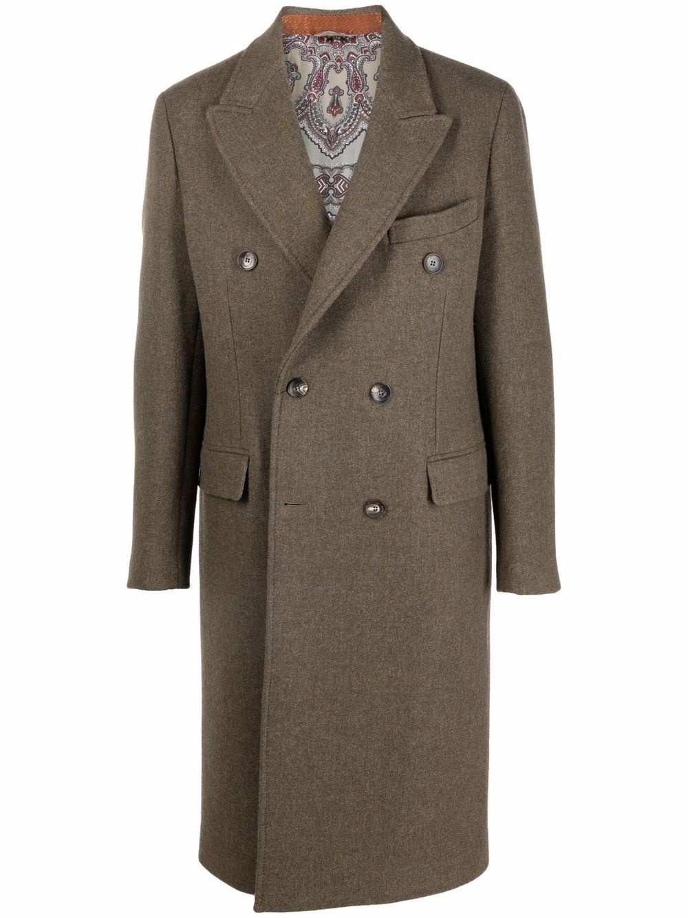 Tailored double-breasted wool coat - 1